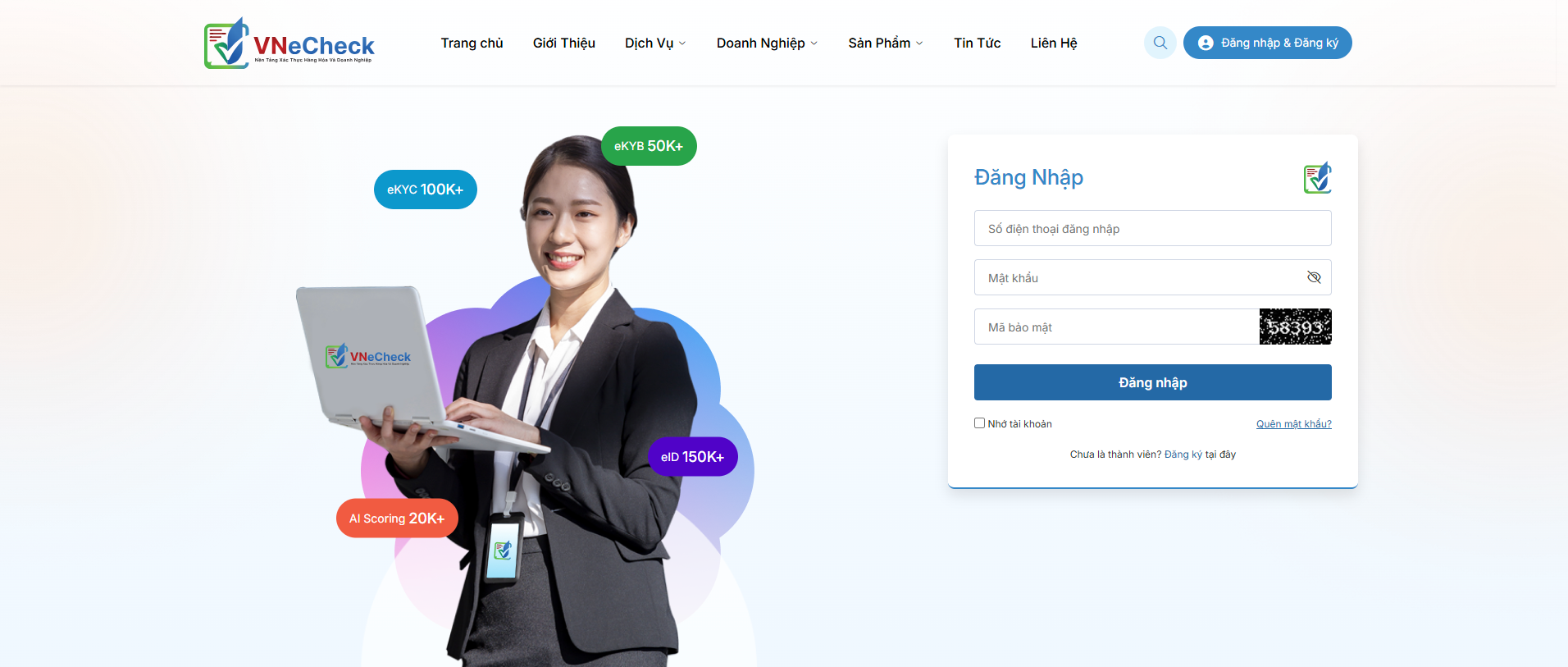 01 huong dan dang ky dang nhap vnecheck