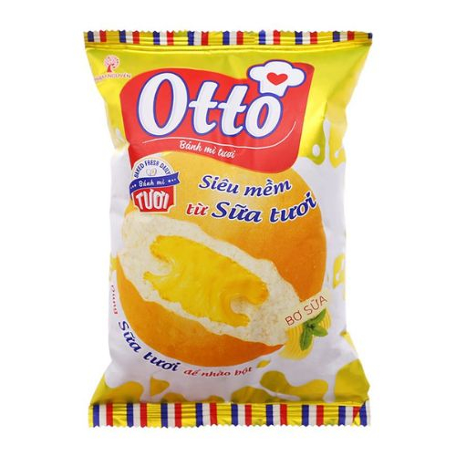 banh mi tuoi nhan bo sua otto goi 55g