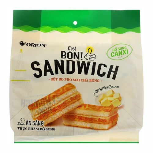 banh sandwich sot bo pho mai cha bong orion c  8217 est bon goi 147g  6 cai