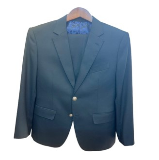 bo vest nam mau xanh den co danton 2 nut size m