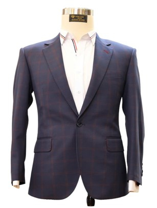 bo vest nam mau xanh navy caro co danton 1 nut size l