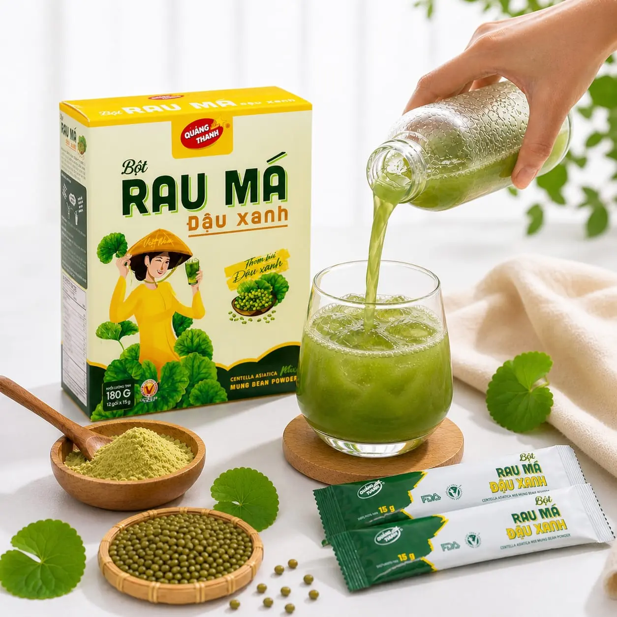 bot rau ma dau xanh