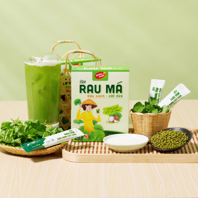 bot rau ma dau xanh cot dua
