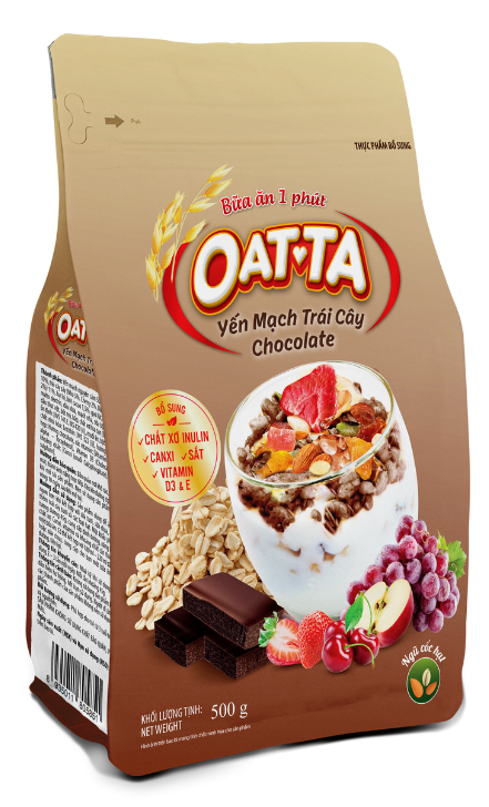 bua an 1 phut   oatta   yen mach trai cay chocolate 500 g