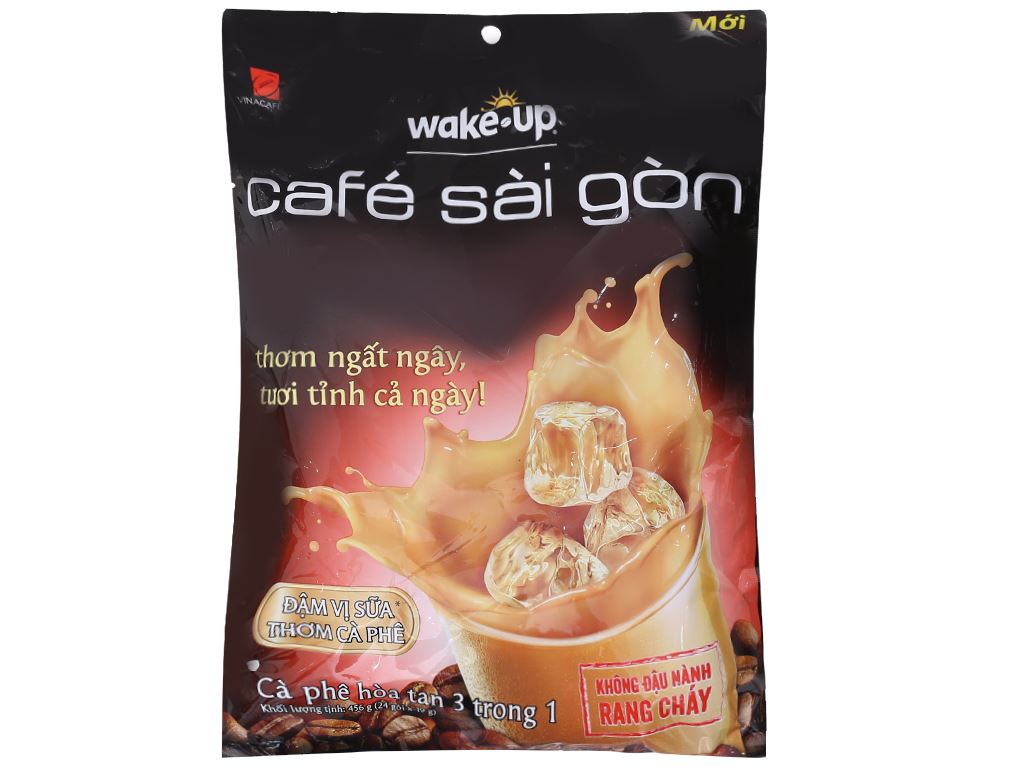 ca phe sua wake up cafe sai gon 456g  24 goi x 19g