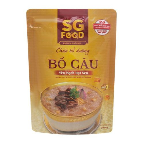 chao bo duong sg food bo cau yen mach hat sen goi 240g