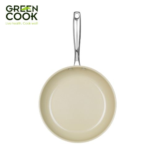 chao men gom 3 lop inox nguyen khoi green cook gcp235  chao sau  26cm