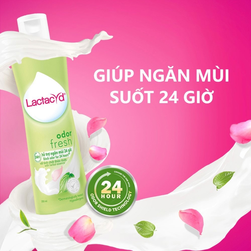 dung dich ve sinh phu nu lactacyd ngan mui 24h 150ml odor fresh