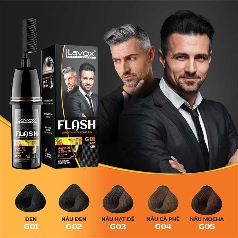 gel nhuom phu bac lavox g05 nau mocha 150ml