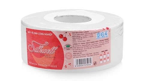 giay ve sinh cuon lon silkwell 2 lop 700g  10cm x 12cm