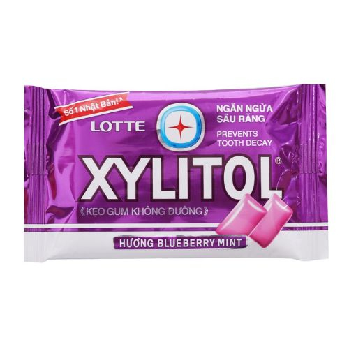 ke ?o gum khong duo ?ng lotte xylitol blueberry vi ? 11 6g
