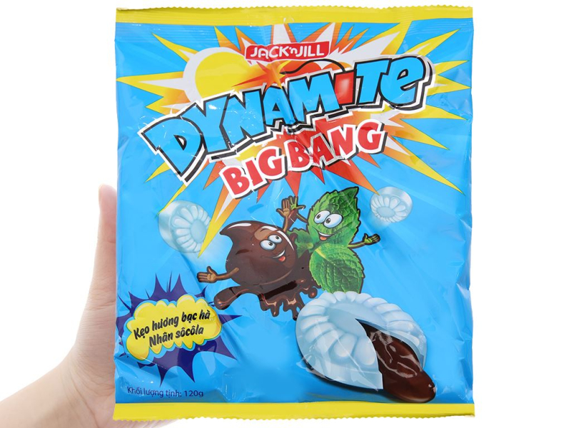 keo huong bac ha nhan socola dynamite bigbang120 g