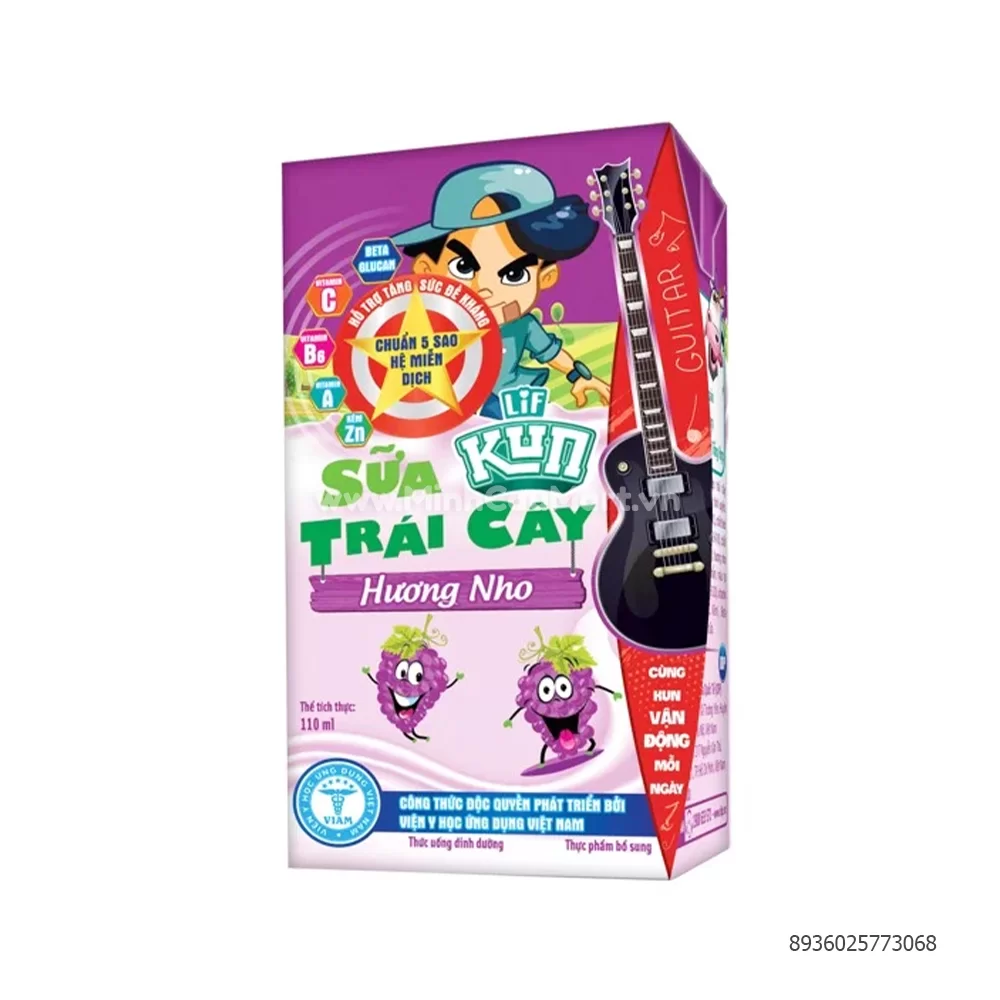 kun sua trai cay nho hop 110ml