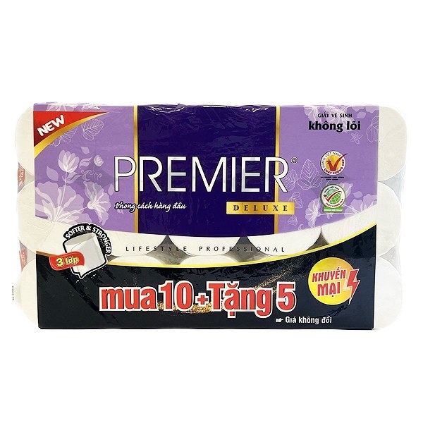 loc 10 5 cuon giay ve sinh premier deluxe khong loi
