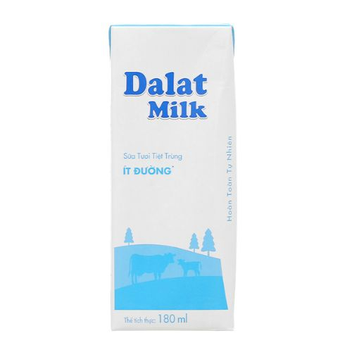 loc 4 hop sua tuoi tiet trung it duong dalat milk 180ml