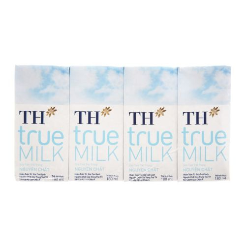 loc 4 hop sua tuoi tiet trung nguyen chat khong duong th true milk 180ml