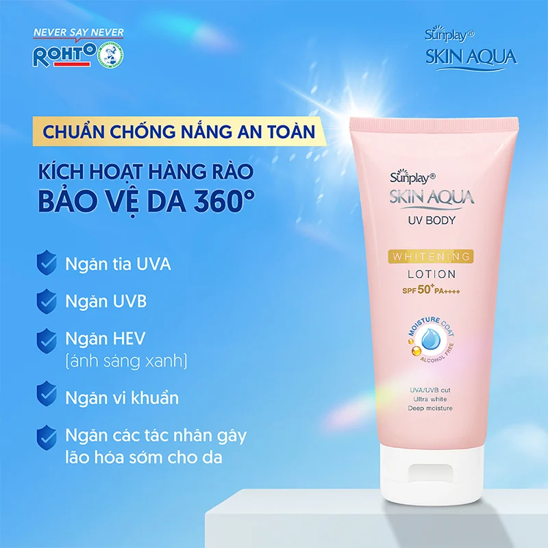 lotion chong nang duong the sang da skin aqua uv body