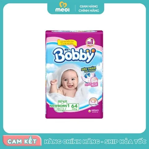 mieng lot so sinh bobby size nb1 64 mieng  cho be  duoi 1 thang