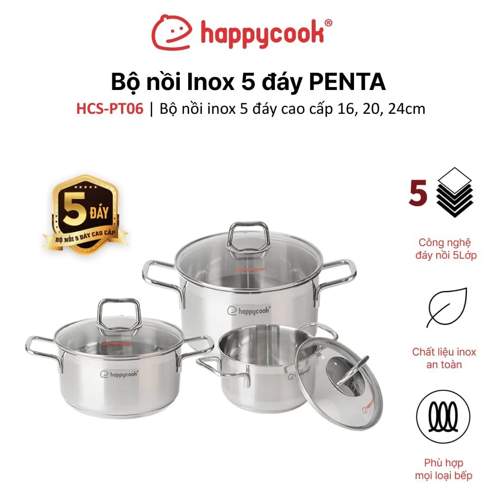 noi inox 5 day happy cook penta 24cm