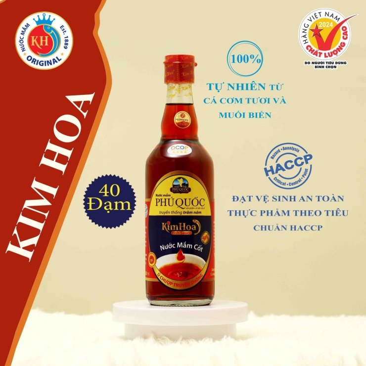 nuoc mam phu quoc kim hoa 40 do dam chai 520ml