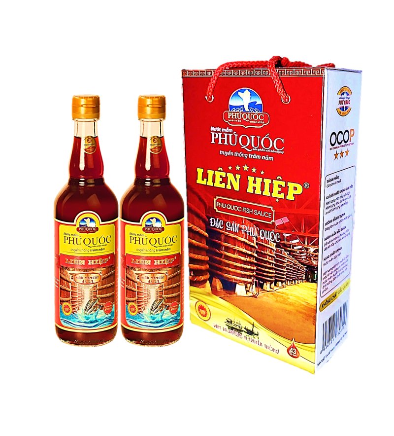 nuoc mam phu quoc lien hiep 43 do dam hop 2 chai
