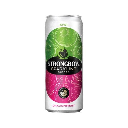 nuoc trai cay len men strongbow sparkling cider vi kiwi va thanh long lon 320ml