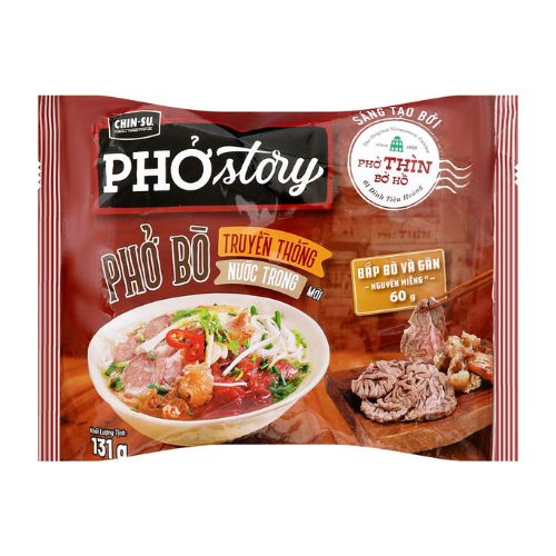 pho bo truyen thong nuoc trong chinsu pho story goi 131g  bap bo va gan nguyen mieng