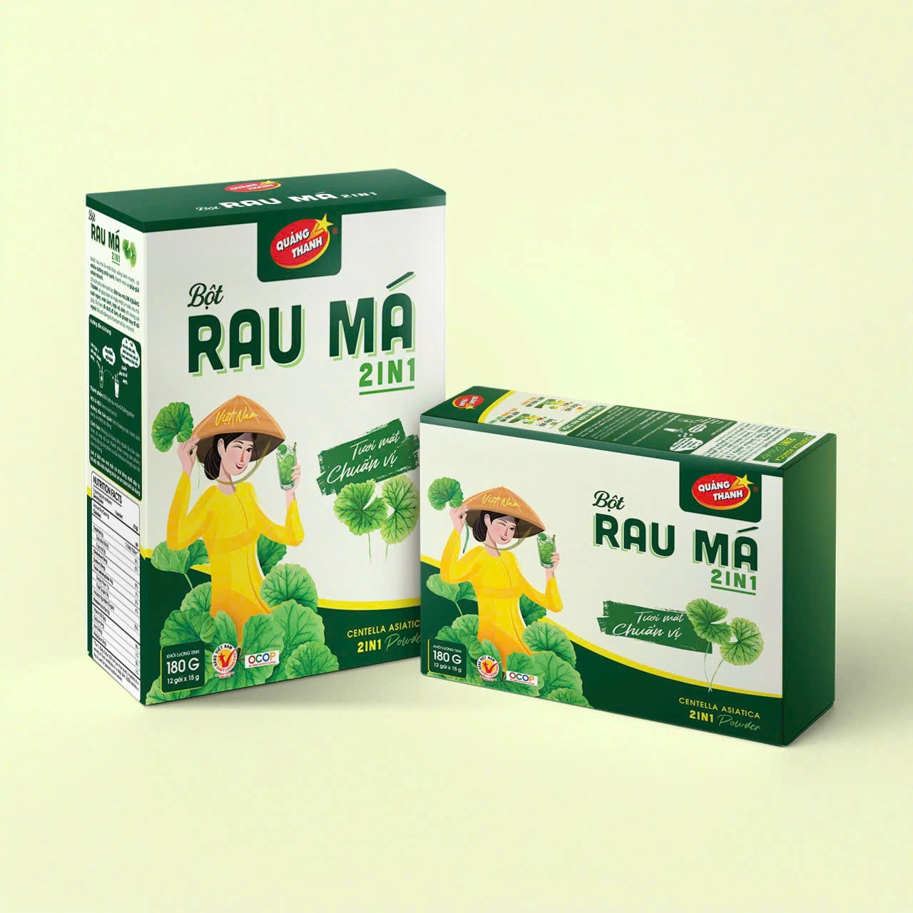 rau ma 2in1 duong phen hop 180g 12 goi x 15 g 