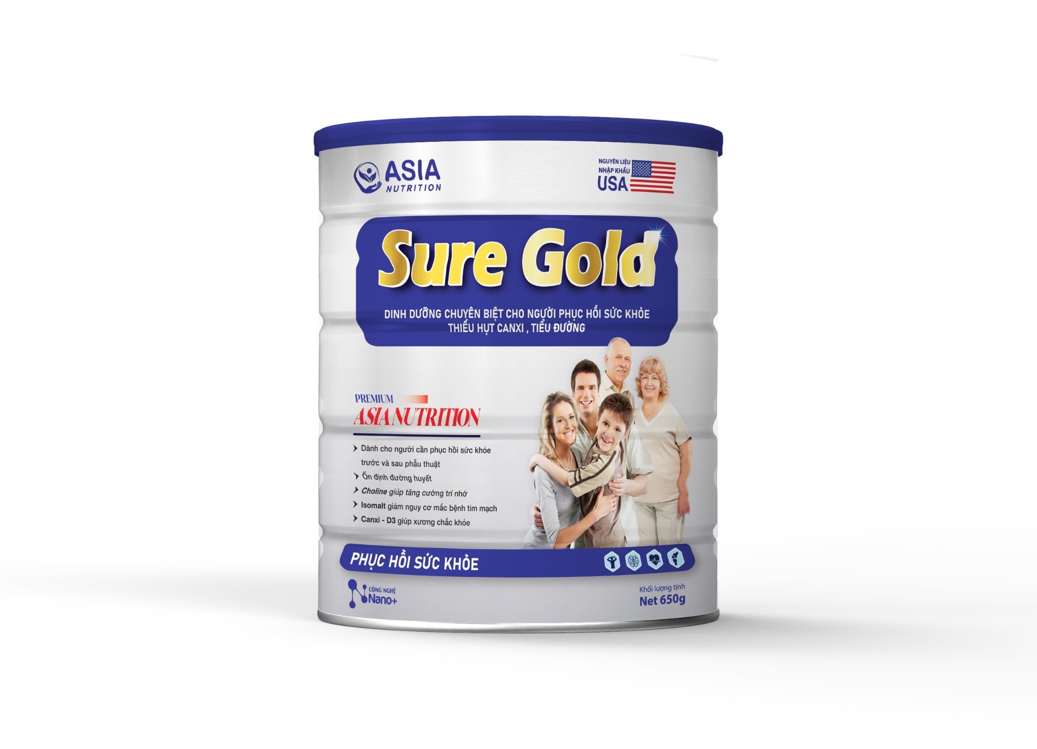 sua bot dinh duong asia nutrition premium sure gold