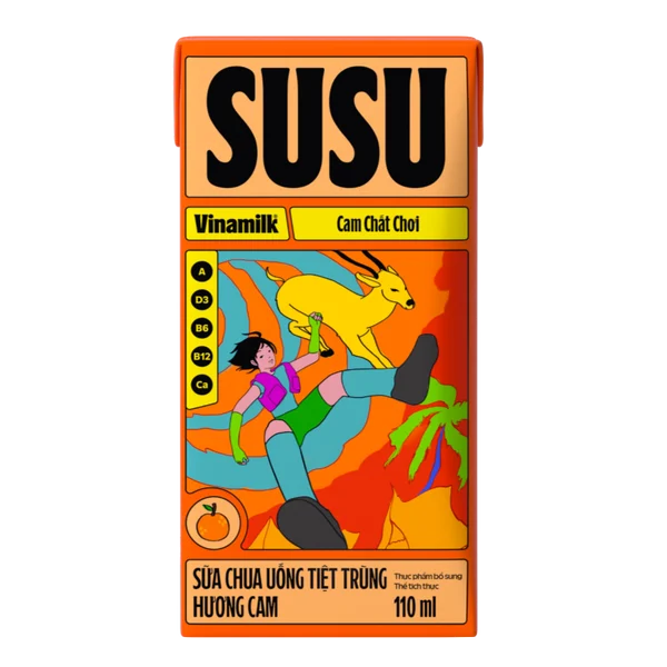 sua chua uong tiet trung huong cam   vinamilk susu