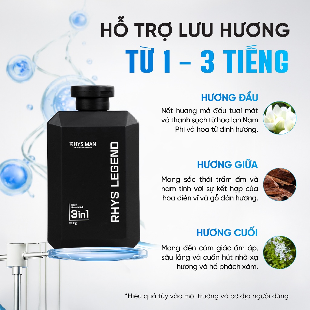 sua tam goi 3 in 1 rhys man rhys legend 350ml