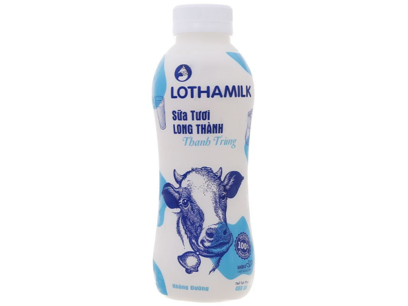 sua tuoi thanh trung lothamilk khong duong chai 490ml