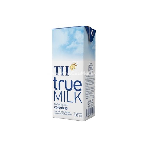 sua tuoi tiet trung th true milk co duong  180ml 4hop