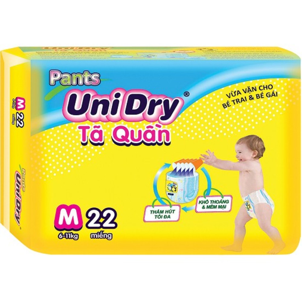 ta quan unidry size m 22 mieng  cho be 6 11 kg