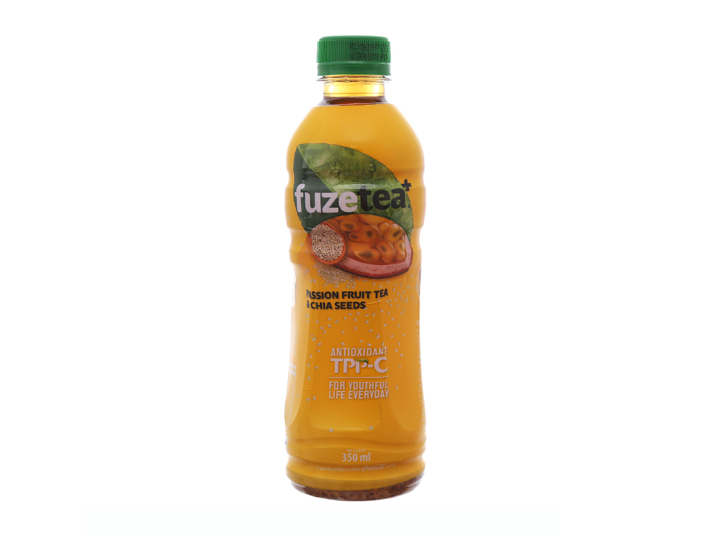 tra chanh day   hat chia fuze tea   chai pet 350ml