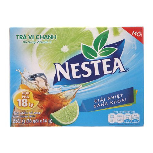 tra vi chanh nestea hop  252g 18 goi 14g