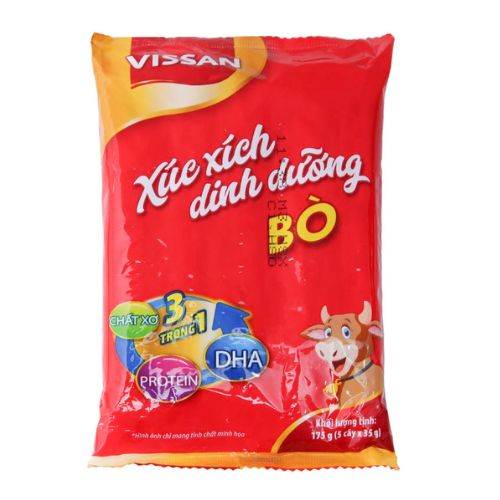 xuc xich bo dinh duong vissan goi 175g  5 cay x 35g