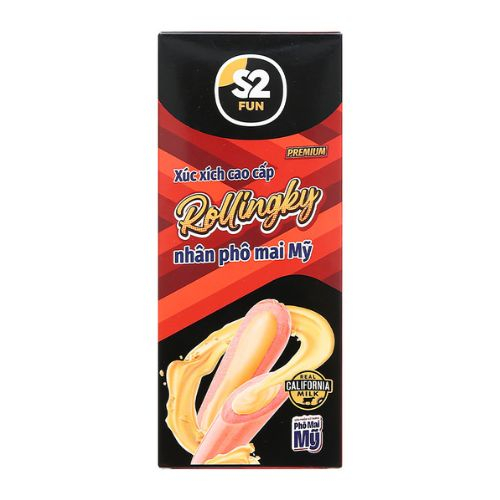 xuc xich s2 fun rollingky nhan pho mai my hop 120g
